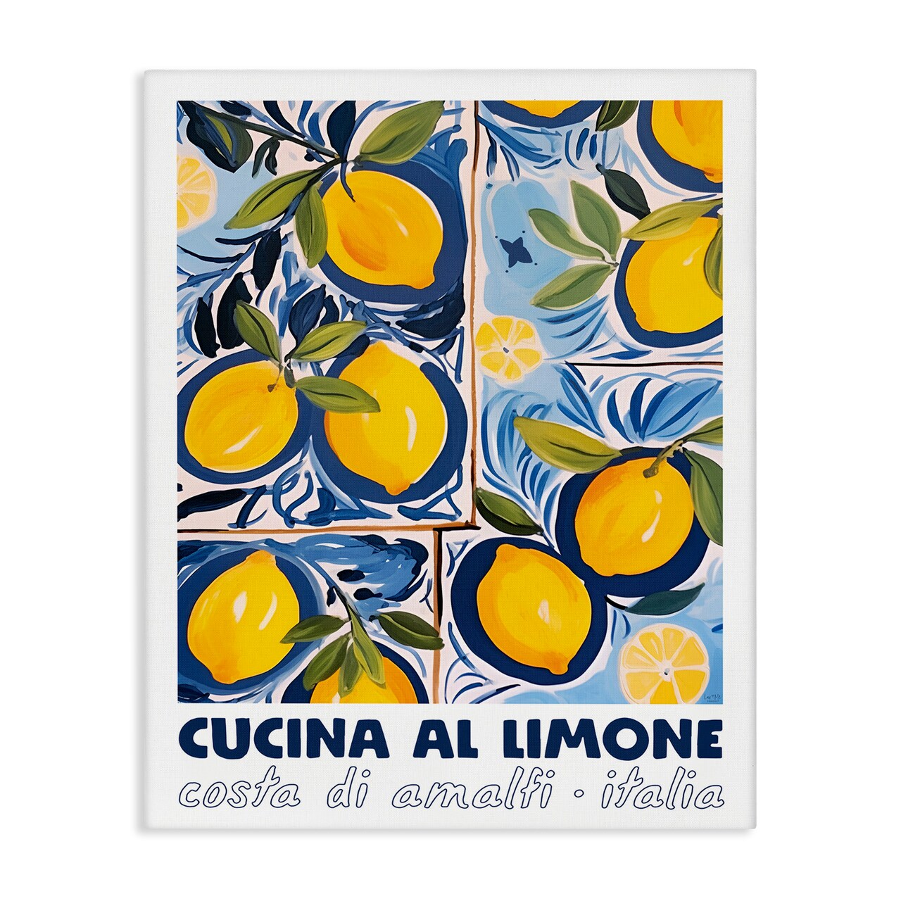 Stupell Industries Bright Mediterranean Lemons Canvas Design by Lux + Me Designs